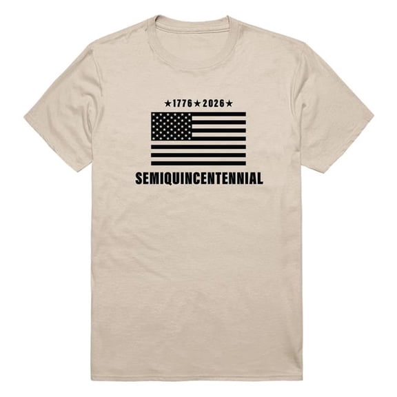 Rapid Dominance AN3-238-SND-03 America 250 Years Anniversary Short Sleeve T-Shirt, Sand - Large