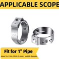 thumbnail image 2 of 60PCS 1 Inch PEX Clamps, Stainless Steel Single Ear Hose Clamps for PEX Pipe Fitting Connections, 2 of 6