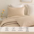 thumbnail image 5 of Whale Flotilla King Quilt Set, Soft Lightweight Quilts Bedspreads Coverlet with Embossed Pattern, Bedding Sets with Pillow Shams, Reversible Bed Cover for All Seasons, 96x104 Inches, Camel, 5 of 9