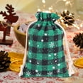 thumbnail image 3 of WHEANG Party Decor Colth Plaid Drawstring Bag Stocking Storage Sack Present Xmas Gift Bags Party Favors Bag, 3 of 3