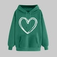 thumbnail image 2 of Plebaso Sweat à Capuche pour Femmes Mignon Cœur Manches Longues Décontracté avec Poches, 2 of 5