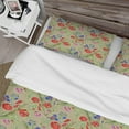 thumbnail image 4 of Designart 'Red, Purple and Little Blue Blossoming Flowers' Floral Duvet Cover Set, 4 of 4