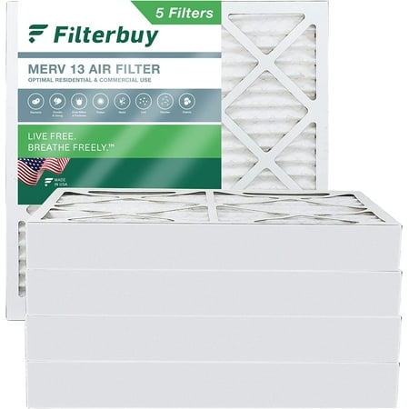

Filterbuy 23.5x23.5x4 MERV 13 Pleated HVAC AC Furnace Air Filters (5-Pack)