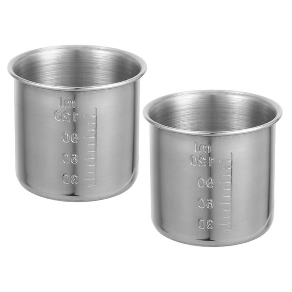 KALLORY Stainless Steel Rice Measuring Cups Set, 2 Pieces Kitchen Cooking Tools for Accurate Food Measurement