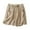 Khaki, variant on aidice Cotton Linen Shorts for Women Summer Lightweight Drawstring Elastic Waisted Loose Casual Shorts