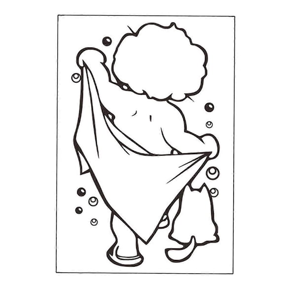 Baby Shower Pattern Removable Waterproof Wall Sticker Decal Art for Bathroom Wall Tiles Decor