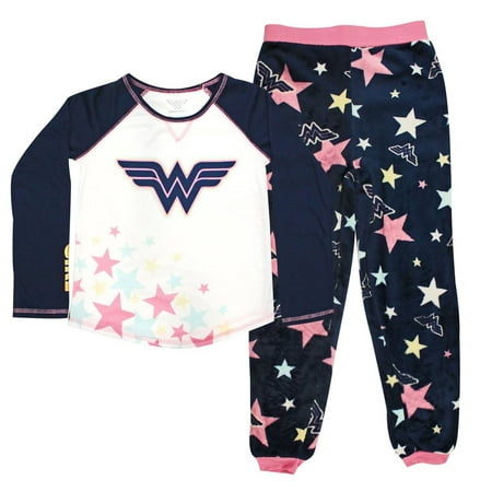 Wonder Woman Stars  and  Foil Girls Jogger Sleep Set-XSmall (4/5)