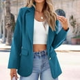 thumbnail image 4 of Akafmk Fall/Winter Blazers for Women Lightweight Open Front Cardigan Jacket,Dressy Casual Business Work Jacket,Solid Color Long Sleeve Suit Jacket, 4 of 4
