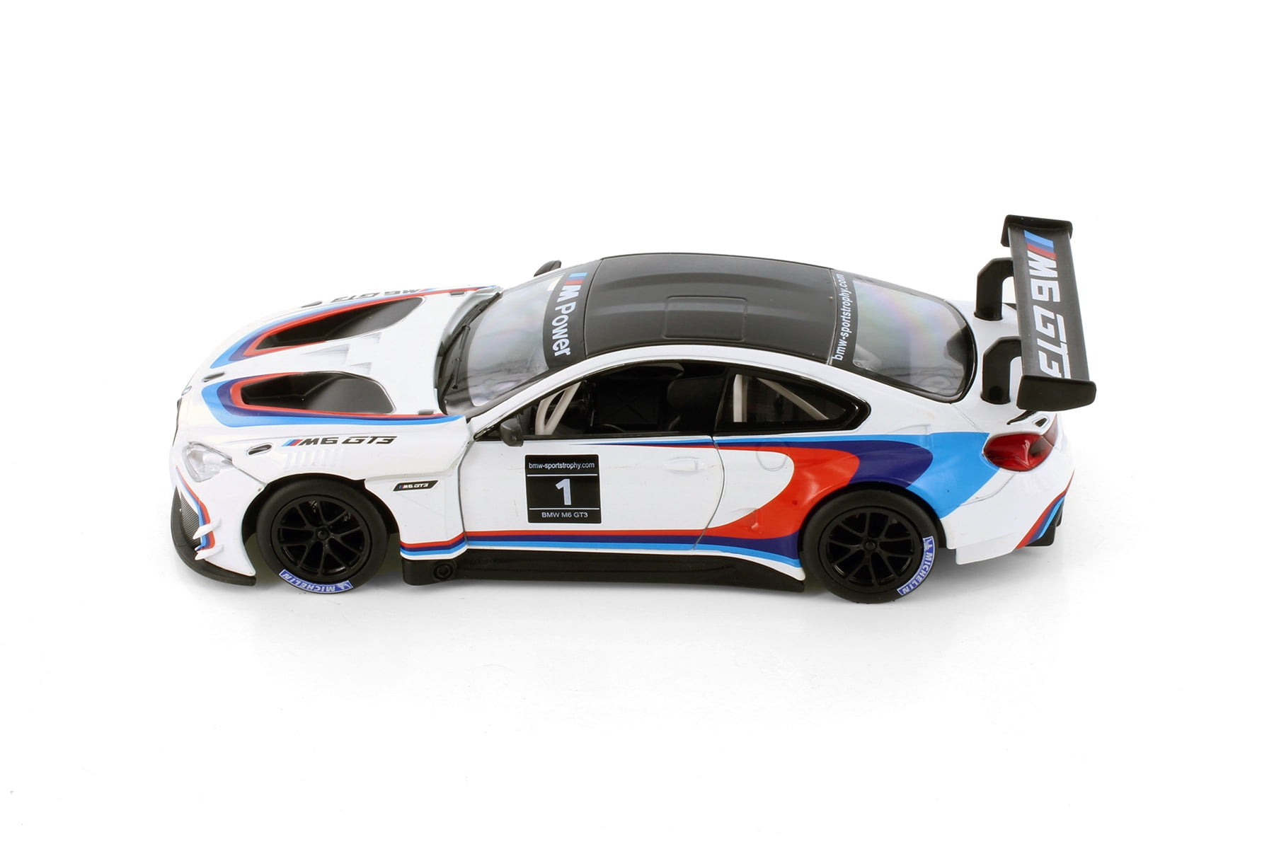 BMW M6 GT3 #1, White - Showcasts 68255W - 1/24 Scale Diecast Model Car