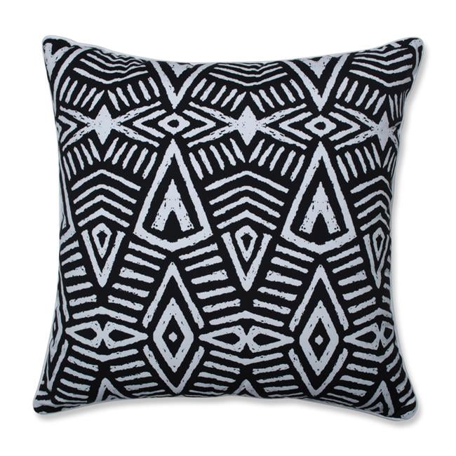 Pillow Perfect Outdoor Indoor Tribal Dimensions Black Floor Pillow 25 x 25 Walmart