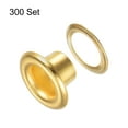 thumbnail image 3 of Uxcell 300set Grommets Kit Metal Eyelets 5mm 1/5" Hole Tiny Grommet for Shoes Clothes Belt Tag DIY Project, Gold Tone, 3 of 6