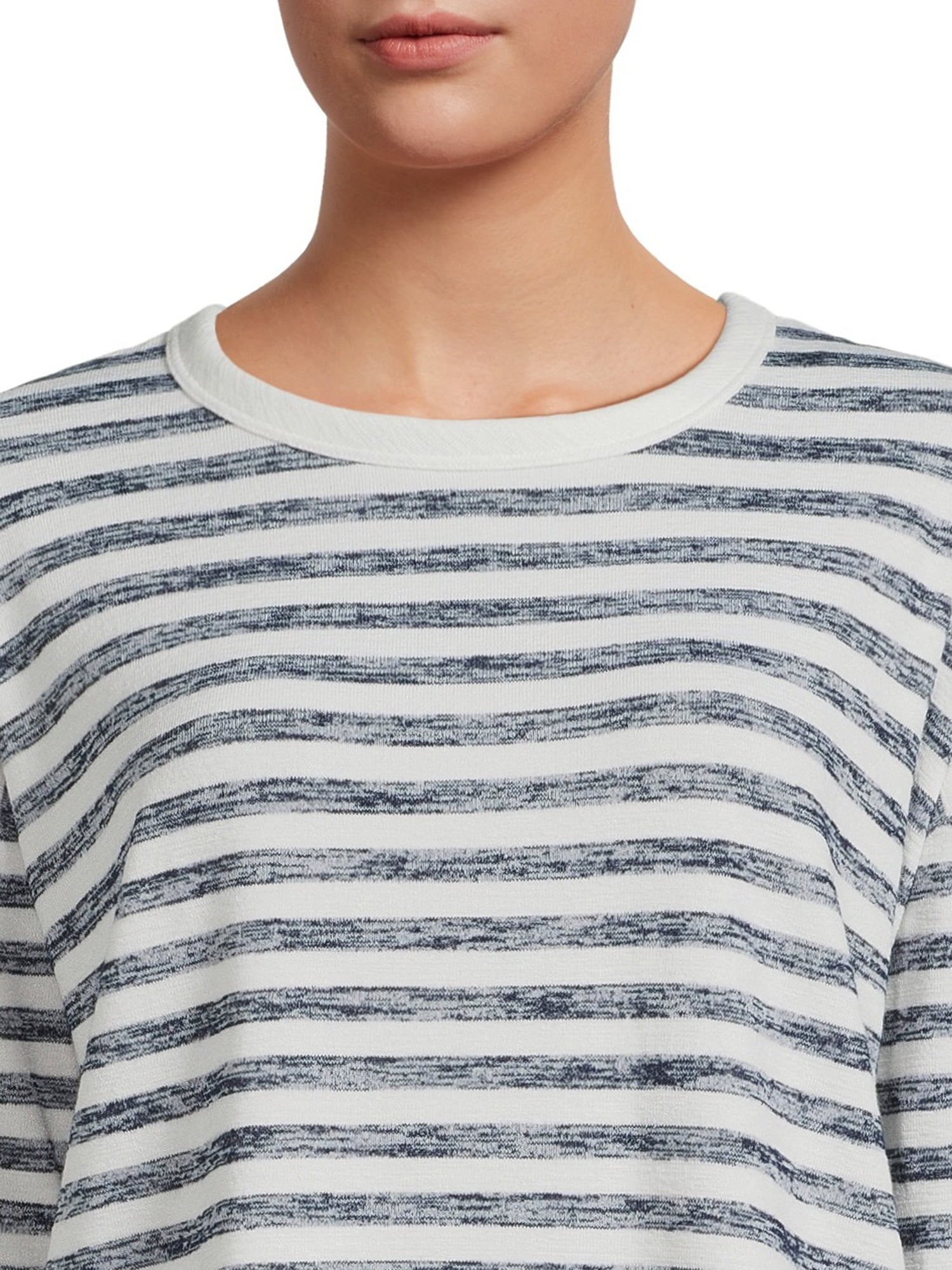 Time and Tru Women's Long Sleeve Hacci Top (2 Pack)