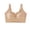 Khaki, variant on Bras for Women Full Coverage Push Up Bralettes Adjustable Strap Solid Color Bras Wireless Ruffle Bras