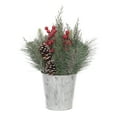 thumbnail image 4 of HOLIDAY TIME PL 15 en métal blanc pot arrangement, 4 of 5