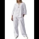 thumbnail image 1 of Conjunto de 2 Piezas de y Algodón para Mujer, con Cuello en V, Camisa de Larga Abotonada y Pantalón con Bolsillos M, 1 of 7