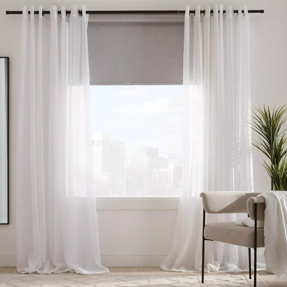 Bouclair Light Grey Chita Cordless Blackout Roller Shade 24x84 in (61x213 cm)