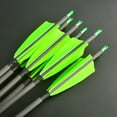 thumbnail image 3 of AME 33'' Archery Carbon Arrows 4'' Feather Spine 400 with Removable Tips Hunting Pack of 12, 3 of 8