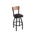 thumbnail image 3 of Holland Bar Stool  25 in. L038 - Black Wrinkle Cincinnati Swivel Bar Stool with Laser Engraved Back, 3 of 3