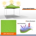 thumbnail image 6 of VICTAL 10' x 10' Pop-up Canopy with Straight Legs Wedding Party Tent Folding Gazebo Beach Canopy with Carry Bag, Green, 6 of 7
