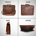 thumbnail image 2 of Madosh Men's Genuine Leather 15" Crossbody Laptop Bag, 2 of 6