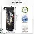 thumbnail image 4 of Sikiie Urban Bear With Headphones Print 18OZ Insulated Straw Cup, Portable Leak-proof Sports Water Bottle, Stainless Steel Water Cup Suitable for Home and Outdoor, 4 of 8