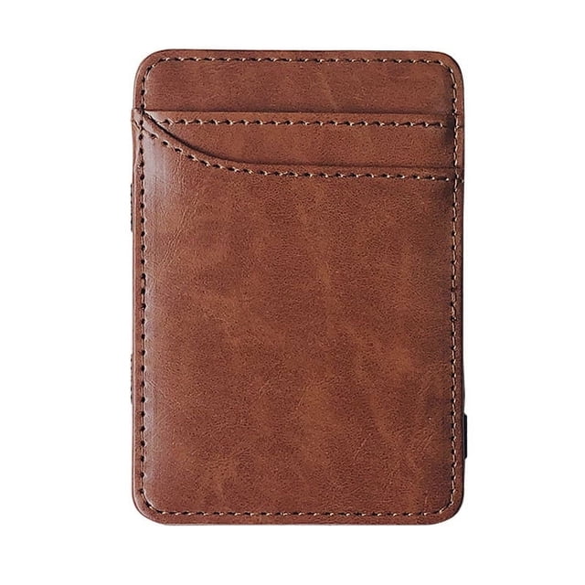 Wzzjkit Women's Wallet Leather Wallet Wallet Small Cash Clip Double Fold Clip Credit Card Clip