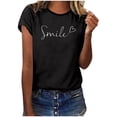 thumbnail image 2 of Womens Short Sleeve Shirts Oversized Fashion Casual T Shirt Graphic Novelty Tee Basic Top Trendy Flowy Tees, 2 of 5