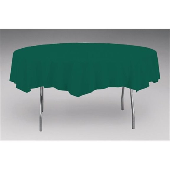 Creative Converting TABLECOVER, OCTY Round 82" TIS/Poly, One size, Hunter Green