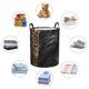 thumbnail image 4 of Balery Gothic Raven Portrait Cesta de ropa redonda con asas, impermeable, independiente, para ropa, juguetes, dormitorio y familia-Medium, 4 of 6