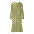 thumbnail image 6 of Fazvaoo Womens Nightgowns Long Sleeve Long Sleepwear Casual Nightdress(Green,Size S-5XL), 6 of 6
