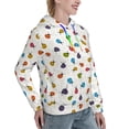 thumbnail image 2 of Yiaed Cute Ladybugs Print Womens Casual Hoodies Crew Neck Long Sleeve Sweatshirts With Pocket Pullover Tops Women's Hooded Sweatshirt-Medium, 2 of 5