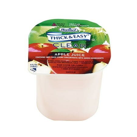 Thick & Easy Thickened Beverage 4 oz. Portion Cup Apple Ready to Use Nectar Case of 24 Thick & Easy Thickened Beverage 4 oz. Portion Cup Apple Ready to Use Nectar Case of 24