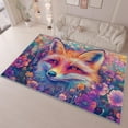 thumbnail image 1 of Flower 3D Printed Area Rug Animal Fox Non-Slip Machine Washable Breathable Carpet for Living Room Bedroom Office, Soft Durable Floor Mat 5 X 8 Ft, 1 of 7