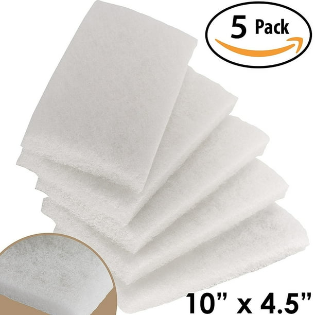 CommercialGrade NonAbrasive White Cleaning Pad 5 Pack By Mop Mob