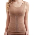 thumbnail image 2 of RXIRUCGD Haut Chaud Chauffant pour Femmes, Mode, Col Rond, Coussinet de Poitrine, Gainant ( Kaki, Taille : 2TG ), 2 of 3