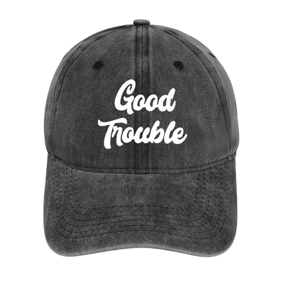 Good Trouble Hat Adjustable Funny Fashion Unisex Baseball Cap For Men Women