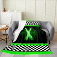 thumbnail image 1 of Erosebridal Teens Sports Sherpa Blanket, Lightsaber Fuzzy Blanket Throw, Racing Checkered Decor, 1 of 7
