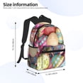 thumbnail image 4 of Daiia Easter Eggs School Backpack for Men Women, Unisex Large Waterproof Bookbag Schoolbag Casual Daypack for High School/College/Teens/Travel/Work Black, 4 of 8