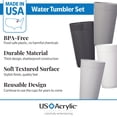 thumbnail image 2 of Water Tumblers US Acrylic Newport, 600 ml, piedra gris, juego de 12, 2 of 8