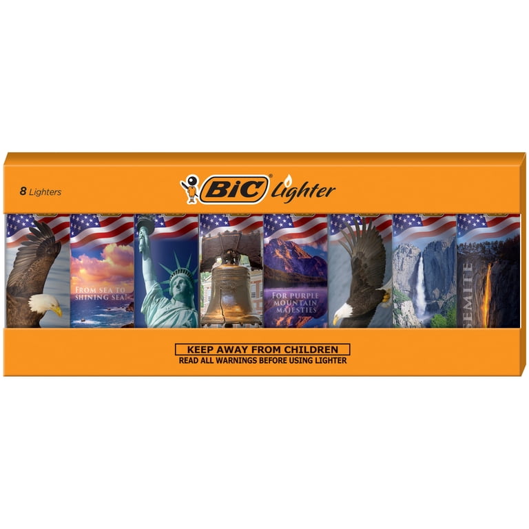 BIC Special Edition Americana Series Lighters, Set of 8 Lighters