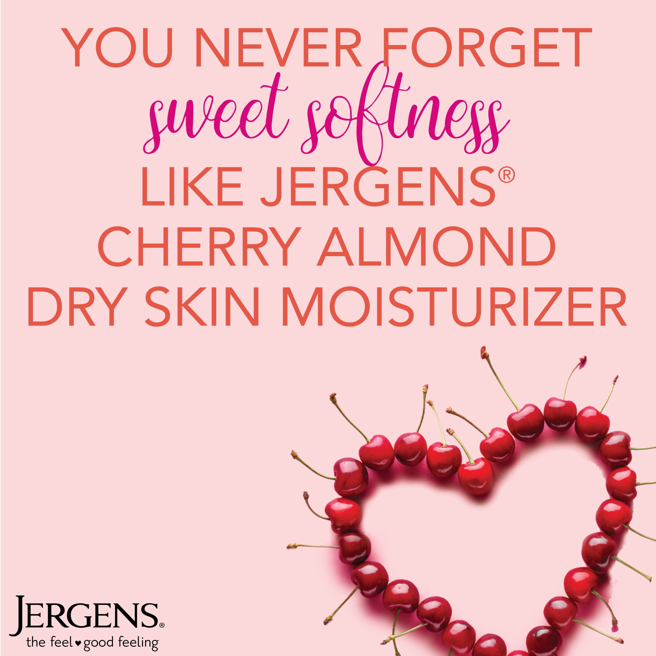 (4 pack) Jergens Original Scent with Cherry Almond Body Lotion Moisturizer for Dry Skin, 33.8 oz