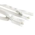 thumbnail image 1 of 2pcs 49 Inches - 120 Inches Vislon YKK #5 Molded Plastic Zippers Separating Tent in-Outside Reversible Slide Color White Made in USA (99 Inches), 1 of 1