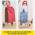 thumbnail image 3 of Carrito para Mandado de Compras Plegable Multiusos Resistente con Ruedas y Bolsa Desmontable Rojo, 3 of 7