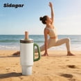 thumbnail image 5 of Sidagar 36 oz Stainless Steel Vacuum Insulated Ceramic Lined Tumbler, Cream Sprout White, 5 of 9