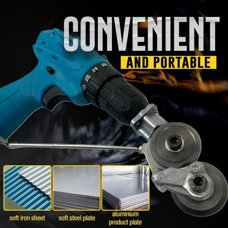 

Double Head Sheet Metal Nibbler Saw Cutter Power Drill Attachment Cutting Tools