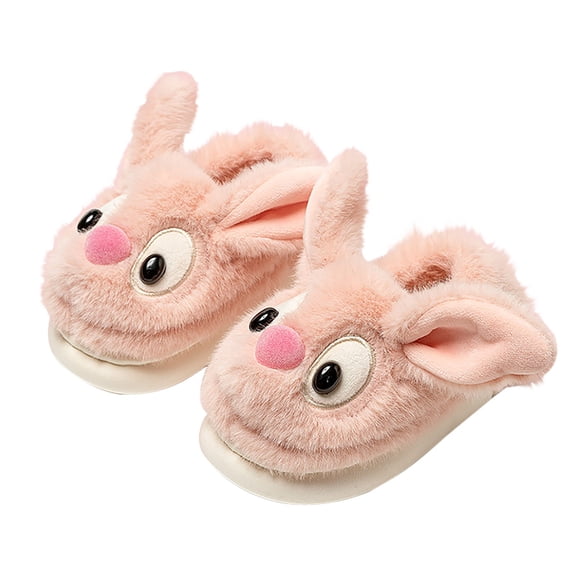XXWXYD Kids Thick Sole Plush Slippers, Warm Winter Indoor Home Shoes with Non-Slip Comfort, 𝖢ozy Cute House Shoes for Boys Girls