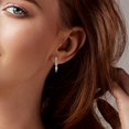 thumbnail image 3 of NARMO Original Women 925 Sterling Silver Hoop Earrings Square AAA CZ Jewelry Birthday Gift, 3 of 7