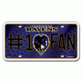 thumbnail image 1 of Baltimore Ravens #1 Fan License Plate, 1 of 1