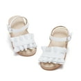 thumbnail image 1 of Kiderence Toddler Girls Slides Sandals Kids White Sandals Little Girls Shoes Toddler 7M, 1 of 7