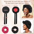 thumbnail image 2 of AOWOO 2 Pack Satin Bonnet, Silk Bonnet for Sleeping Women, Silk Sleep Cap Double Layer, Ajustable Hair Bonnet with Tie Band for Women Curly Hair, 2 of 7